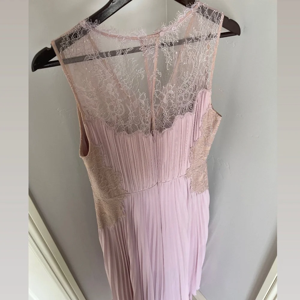 NEW BCBG MAXAZRIA LAVENDER ANGELEA PLEATED HIGH LOW DRESS - Picture 5 of 15